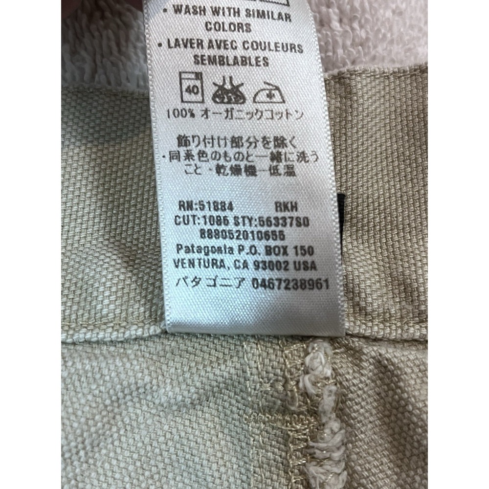 Patagonia Men's Double Knee Shop Pants 34x30 Organic Cotton Canvas 56337 Khaki - Picture 5 of 12